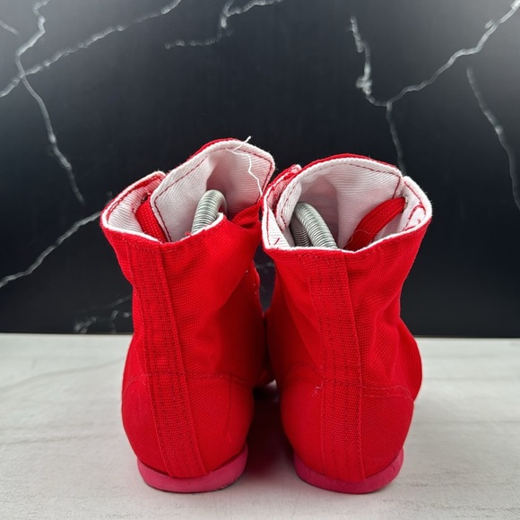 Unbranded Women’s Lace Up High Top Dance Shoe Red sz 8.5 - Picture 4 of 9